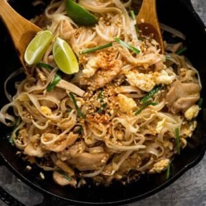 Pad thai kai legumes